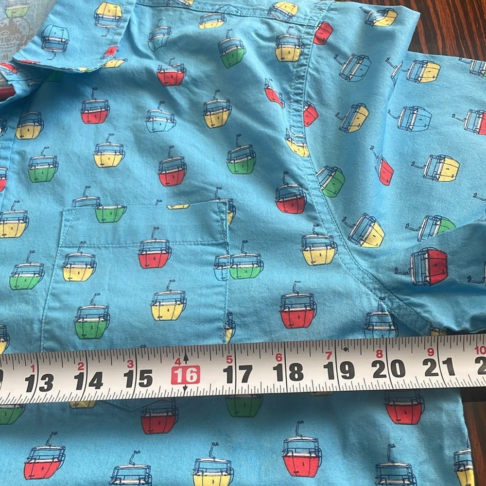 Disney Parks Disneyland Skyway Buckets Short Sleeve Button down Shirt - Picture 7 of 8